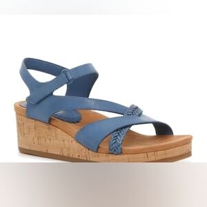 BareTraps Blue Wedge Sandals
